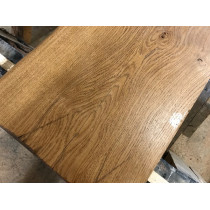 Baumscheibe, Waschtisch, Tischplatte, Altholz-Stil, Antik, Eiche, Baumkante 100x45x4,5